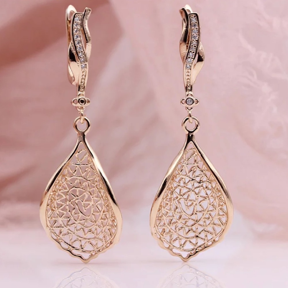 Gold Plated Earrings CZ
